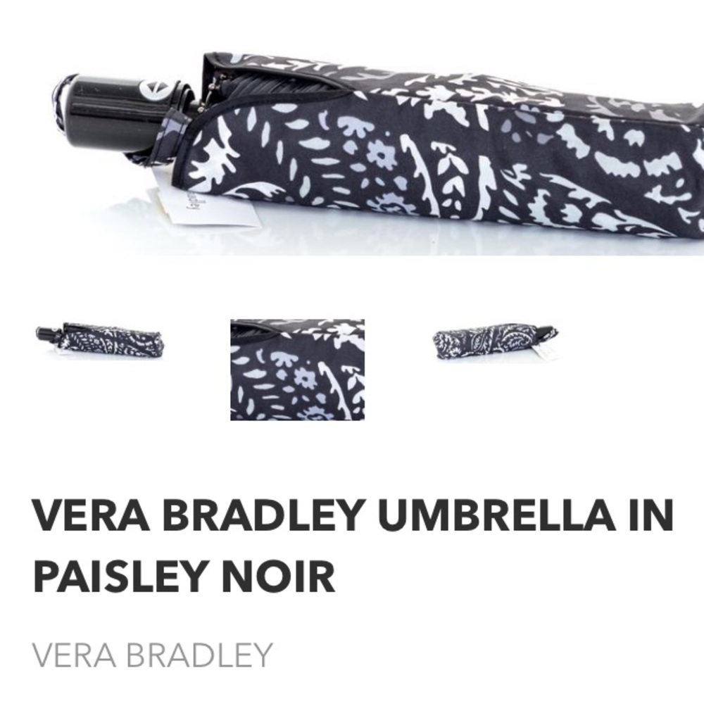 Vera Bradley Paisley Noir Umbrella